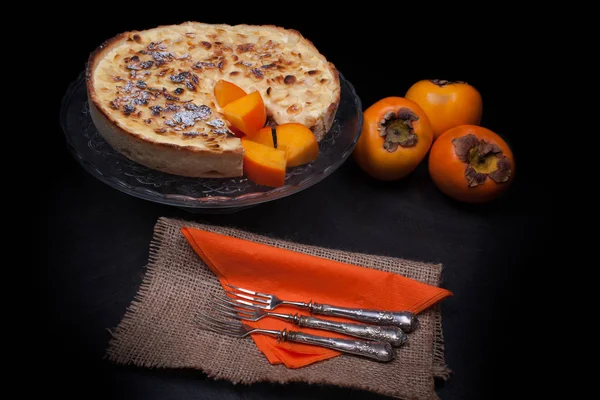 Pastel de caqui dulce — Foto de Stock