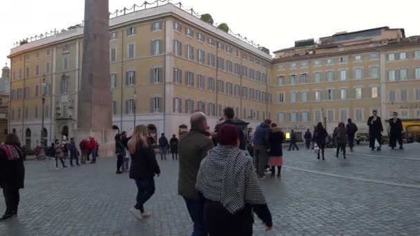 Площадь Монтечиторио в Риме — стоковое видео