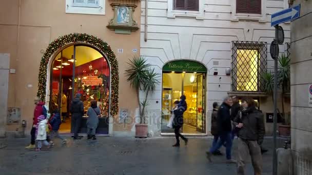 Shopping in via Campo Marzio — Video Stock