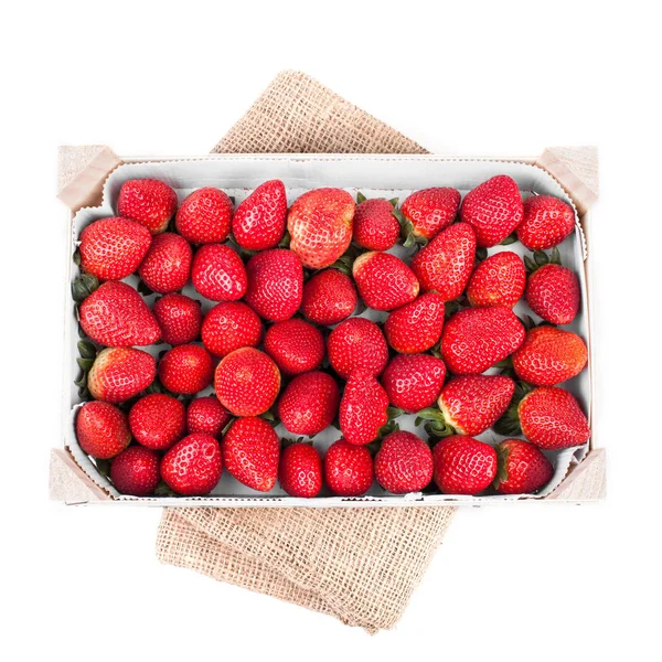 Strawberries In Crate — Stock Photo, Image