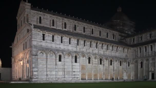 Kathedrale von Pisa und schiefer Turm — Stockvideo