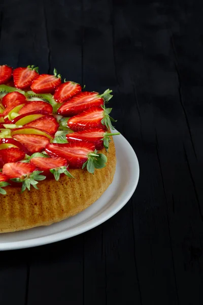 Torta de frutas frescas — Fotografia de Stock