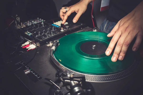 Dj Mixing Music — Stock Photo, Image