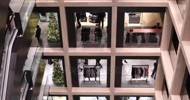 Rome Italia Decembrie 2017 Interiorul Centrului Comercial Rinascente Din Roma — Videoclip de stoc