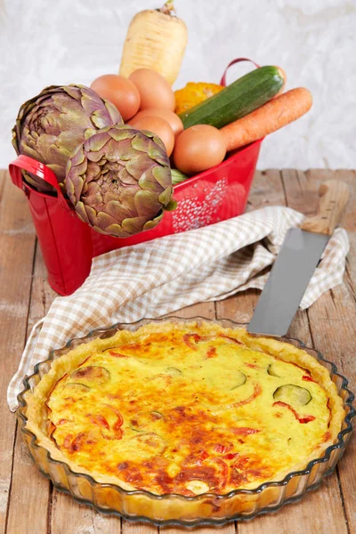 Savory Cake With Vegetables — Stock Photo, Image
