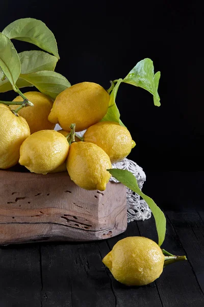 Natura morta con limoni — Foto Stock