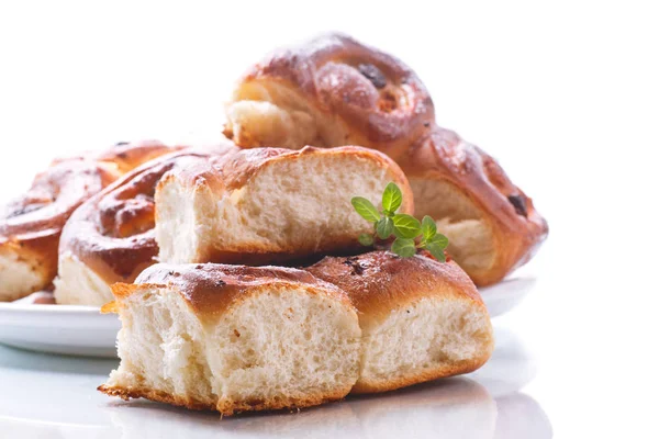 Sweet rolls with raisins — Stock Photo, Image