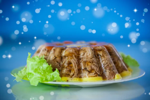 Carne gelatinosa com legumes — Fotografia de Stock