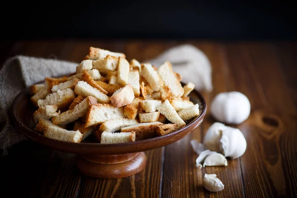 Croûtons frits de pain maison — Photo