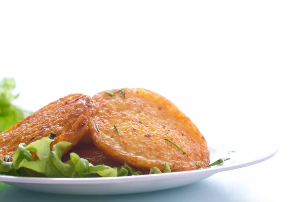 Panquecas de batata frita com endro — Fotografia de Stock