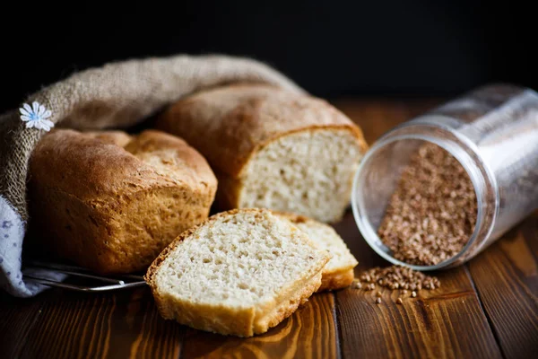 Fresh homemade buckwheat bread — Stock Photo, Image