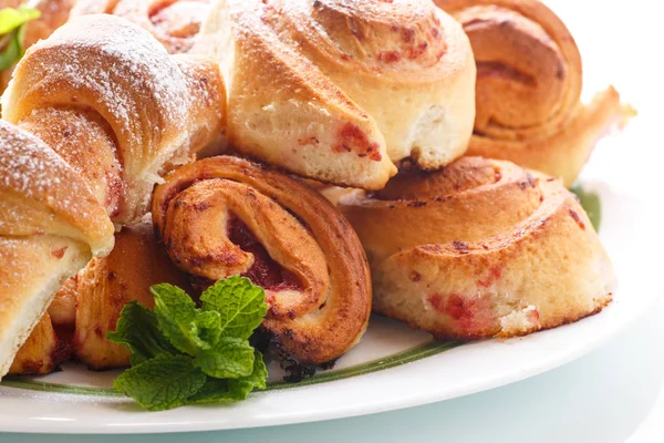 Sweet buns with jam — Stock Photo, Image