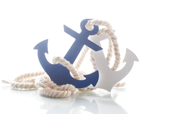 Wooden decorative anchor — Stock Photo, Image