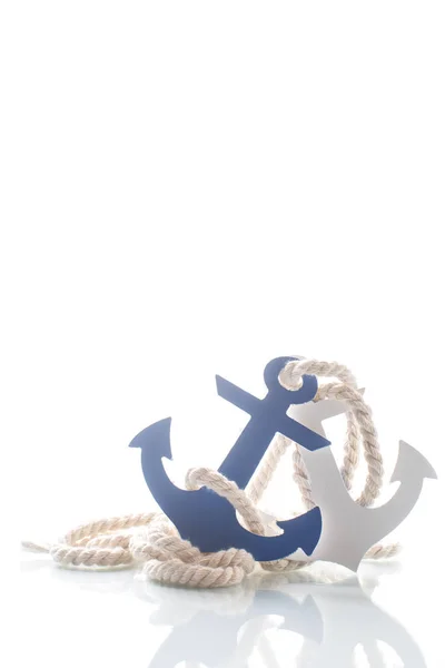 Wooden decorative anchor — Stock Photo, Image