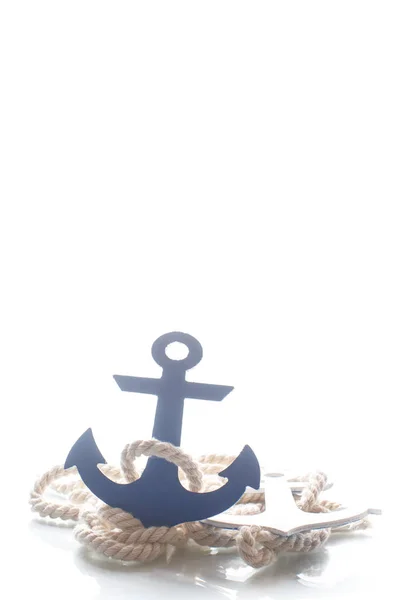 Wooden decorative anchor — Stock Photo, Image