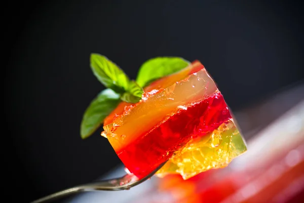 Multi-colored fruit jelly — Stock Photo, Image