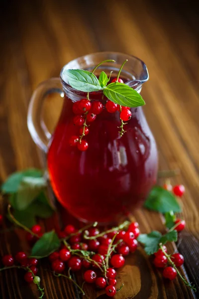 Fresh compote of ripe red currant — Stock Photo, Image