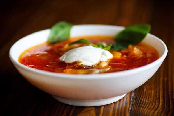 Червоний овочевий суп з буряком — стокове фото