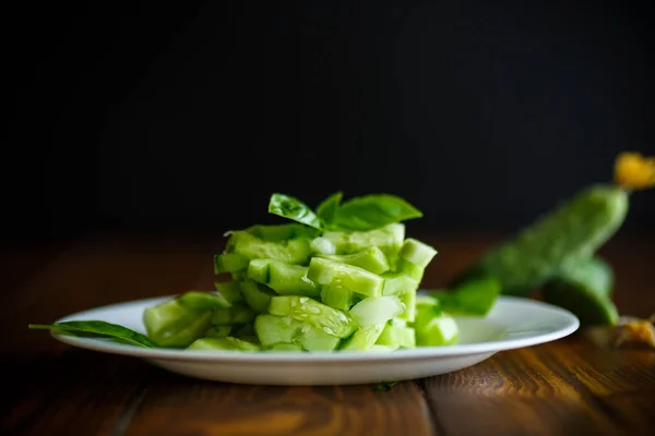 Fresh cucumber salad — Stock Photo, Image