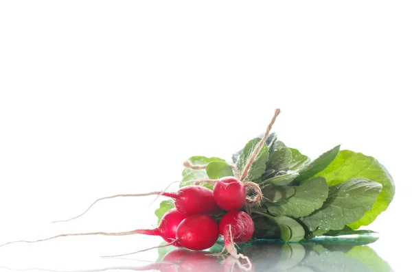 Ripe red radish with foliage — Stock Photo, Image