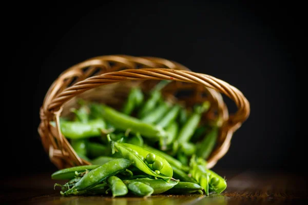 Fresh early green peas — Stock Photo, Image
