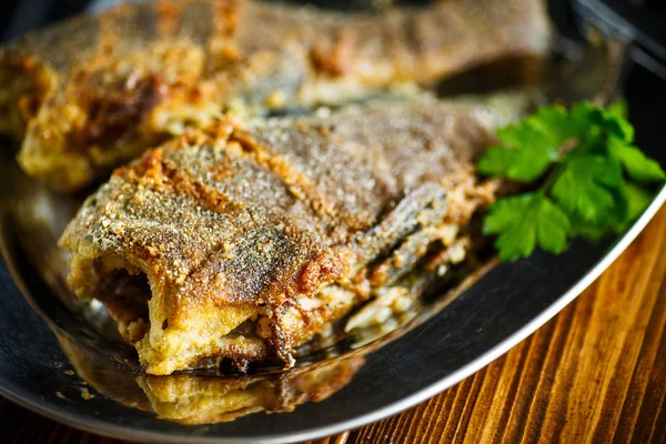 Pescado frito en panadería — Foto de Stock