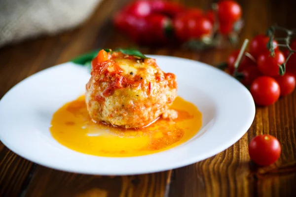 Meatball w sosie pomidorowym — Zdjęcie stockowe
