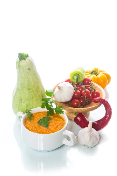 Duszona cukinia gotowane na parze z warzywami — Zdjęcie stockowe