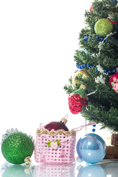 Barevné vánoční ozdoby — Stock fotografie
