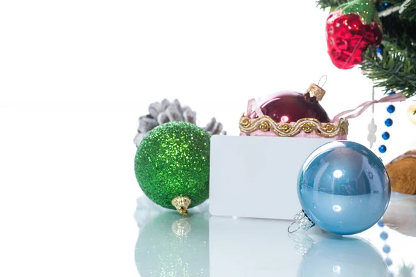 Multicolored christmas ornaments Stock Photo