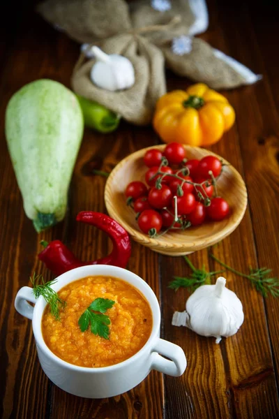 Calabacín cocido al vapor con verduras — Foto de Stock