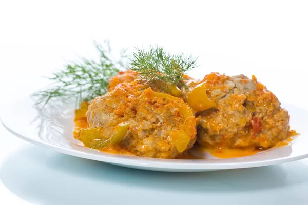 Meatballs in a plate — Stock Photo, Image