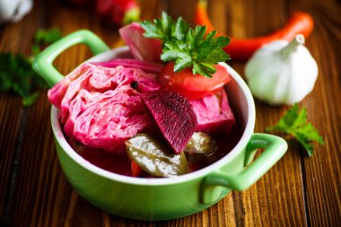 pancar ile marine edilmiş lahana