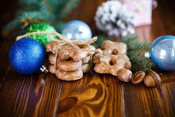 I giocattoli di anno nuovo con pan di zenzero — Foto Stock