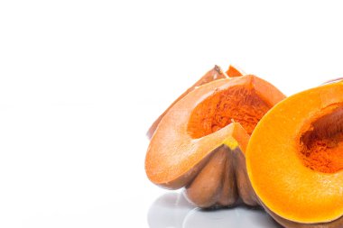 Olgun turuncu kabak parçası