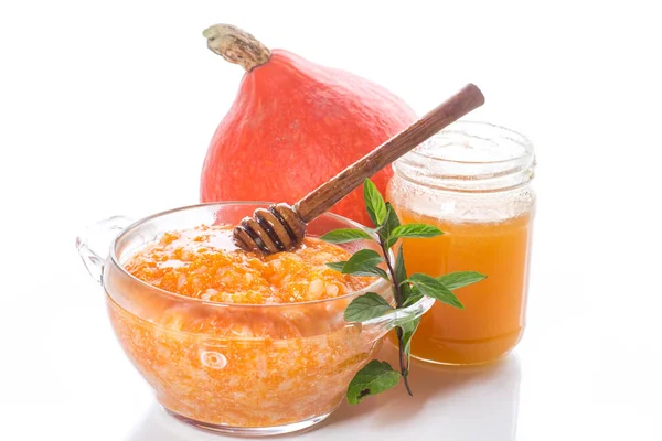Sweet pumpkin porridge with honey — Stock Photo, Image