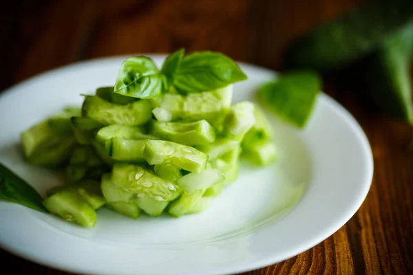 Verse komkommer salade — Stockfoto