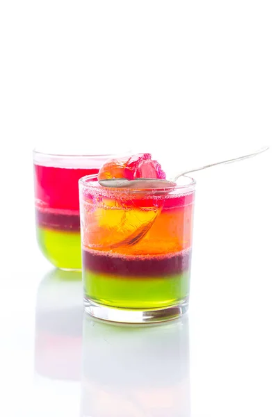 퍼프 컬러 젤리 과일 — 스톡 사진