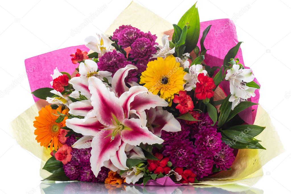 beautiful bouquet of different flowers