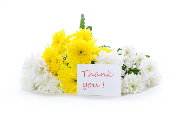 Bouquet Yellow White Chrysanthemums Isolated White Background Royalty Free Stock Images