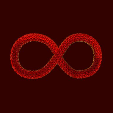 3D görüntüleme ejderha derisi sonsuzluk işareti