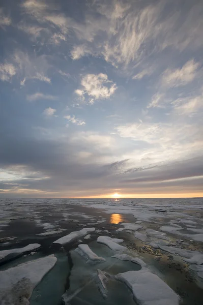 Solnedgång i Grönland — Stockfoto