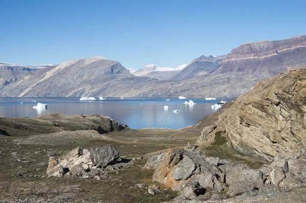在格陵兰岛的山景 — 图库照片