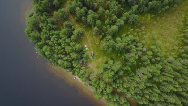 Paisaje aéreo típico ruso — Vídeos de Stock