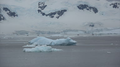 Antarktika 'daki buzdağlarının güzel manzarası