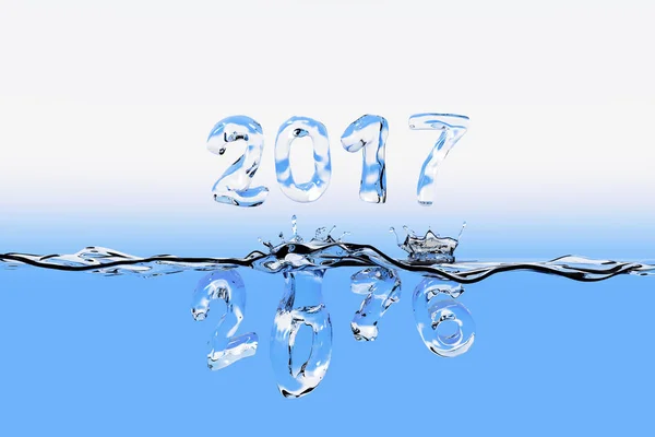 End of year 2016 splash — Stock Photo, Image