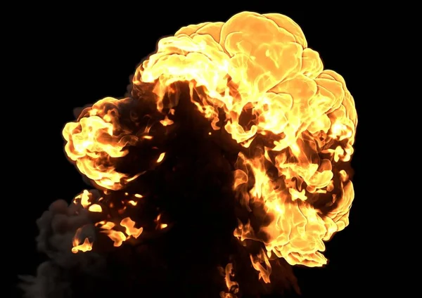 Výbuchu bomby - 3d vykreslování — Stock fotografie
