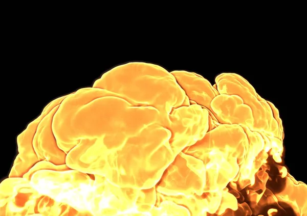 Explosão de bomba - renderização 3D — Fotografia de Stock