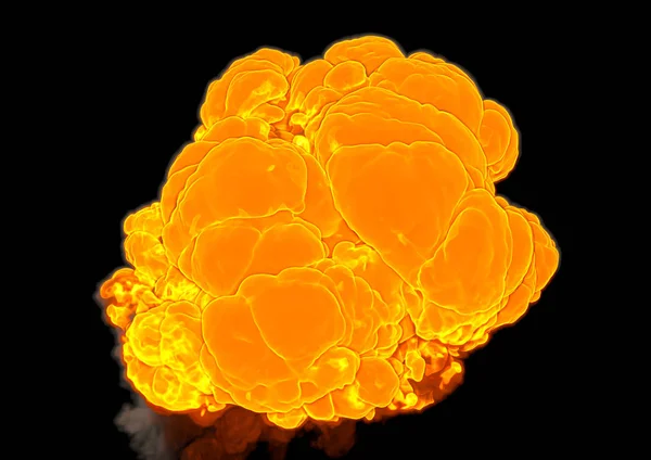 Bombenexplosion - 3D-Darstellung — Stockfoto