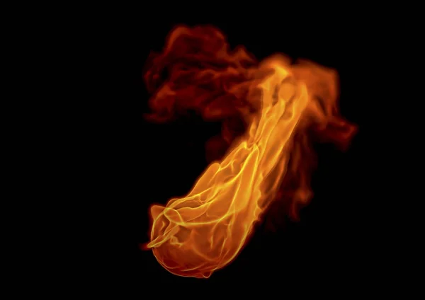 Fire flame - 3D rendering — Stock Photo, Image